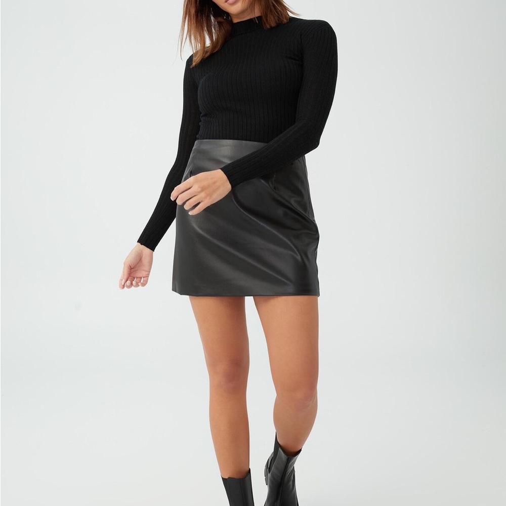 Mini Faux Leather Skirt